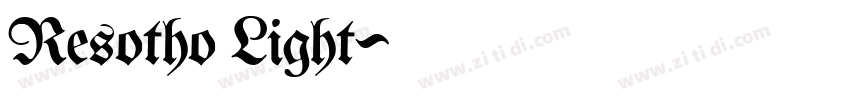 Resotho Light字体转换